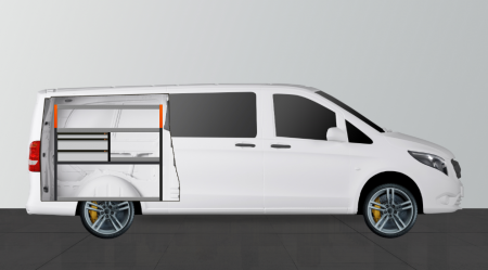 V-LS3 Bilinredning till Mercedes Vito Mixto Extra Lång