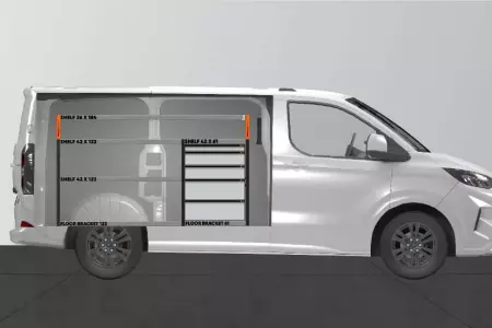 PRO5 Bilinredning till Ford Custom & VW Transporter L1 